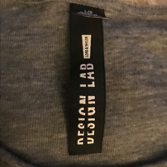 Design Lab Grey Top with Bell Sleeves - Picture 2 of 4